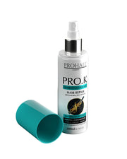 Prohall Cosmetic Pro K Liquid Keratin Hair Treatment for Dry & Damaged Hair – Pro K Beautiful Brazilian Treatment - Adds Volume, Frizz Control & Hair Shine Spray - 6.76 fl. Oz