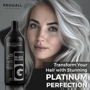 Prohall Cosmetic Platinum Blonde Toning Mask for Dry Damaged & Brassy Hair-Neutralize Yellowness & Promote Platinum Tone-16.9 Fl Oz