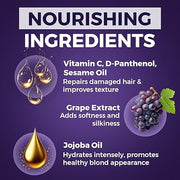 Prohall Cosmetic Brazilian Purple Hair Mask Hair Toner for Bleached,Chemical Treated, Orange & Brassy Hair-Reduce Yellowness, Restore Strength, Elasticity & Hydration (10.5floz)